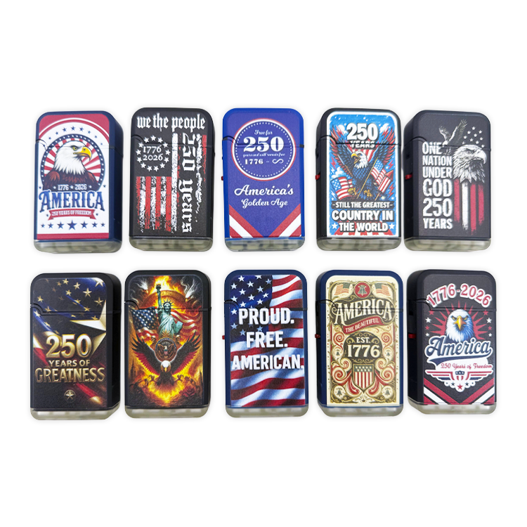 Patriotic USA 250 Dual Torch Lighter - 10 Pieces Per Retail Ready Display 41841
