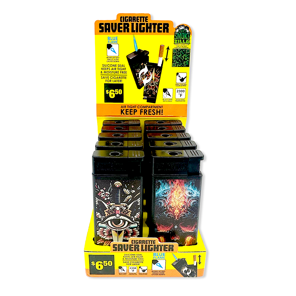 Torch Lighter Cigarette Saver - 10 Pieces Per Retail Ready Display 41856