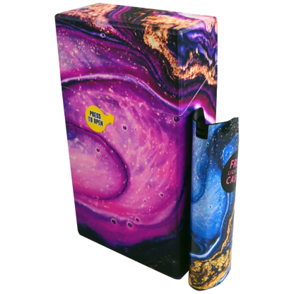 Flip Top Cigarette & Lighter Case