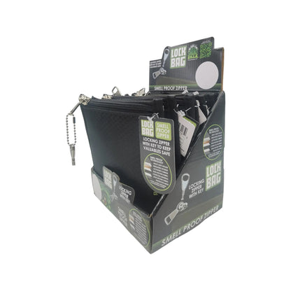 Smell Proof Locking Zipper Bag with Key - 6 Pieces Per Retail Ready Display 22318 SMOKEZILLA