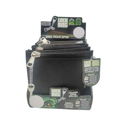 Smell Proof Locking Zipper Bag with Key - 6 Pieces Per Retail Ready Display 22318 SMOKEZILLA