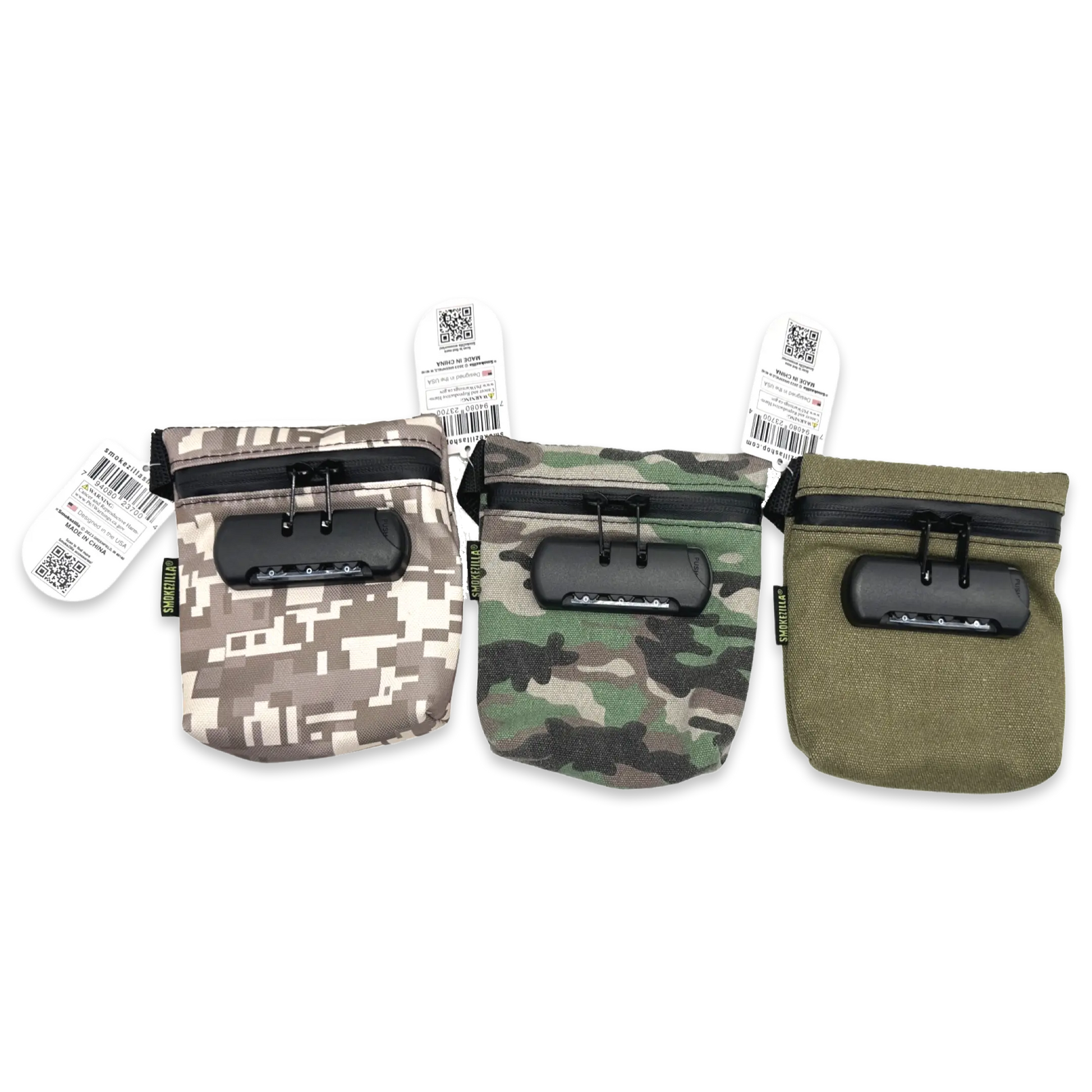 Smell Proof Canvas Locking Storage Bag - 6 Pieces Per Retail Ready Display 23700 SMOKEZILLA