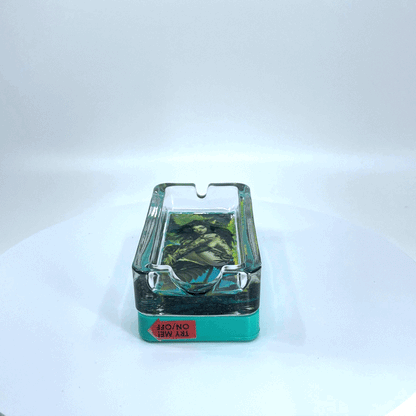 Glass Ashtray with LED Light-Up Design - 6 Per Retail Ready Display 30028 SPICY ZILLA