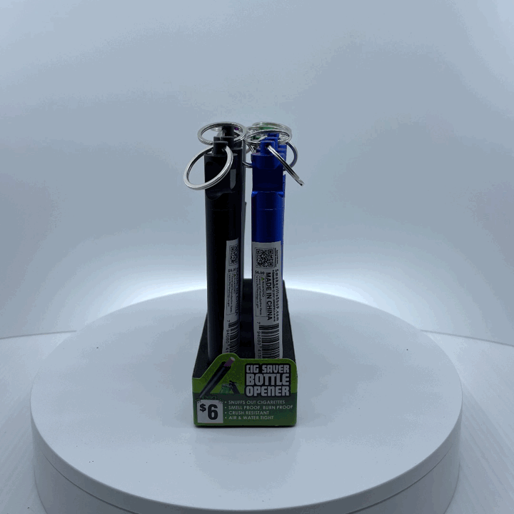 Metal Cigarette Saver Key Chain with Bottle Opener - 12 Pieces Per Retail Ready Display 41490 SMOKEZILLA