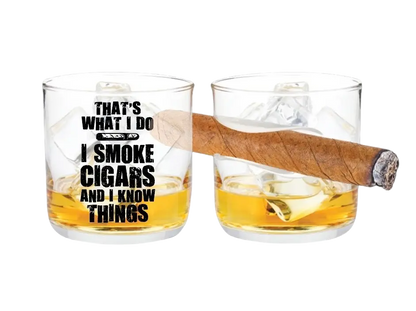 12 oz Drinking Glass with Cigar Rest - 6 Pieces Per Retail Ready Display 25550 SMOKEZILLA