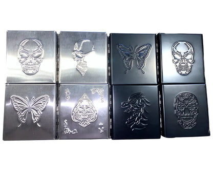Metal Cigarette Case with Hinged Lid - 8 Pieces Per Retail Ready Display 40349 SMOKEZILLA