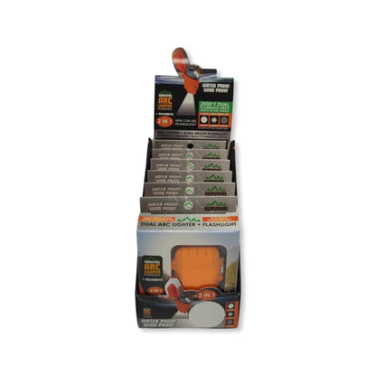 Electric Arc Lighter with LED Flashlight - 6 Pieces Per Retail Ready Display 23394 SMOKEZILLA
