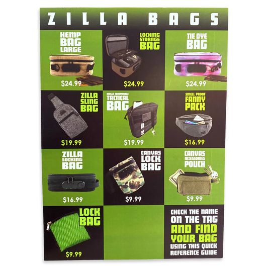 Merchandising Fixture - Zilla Bag Signage ONLY 977210 SMOKEZILLA