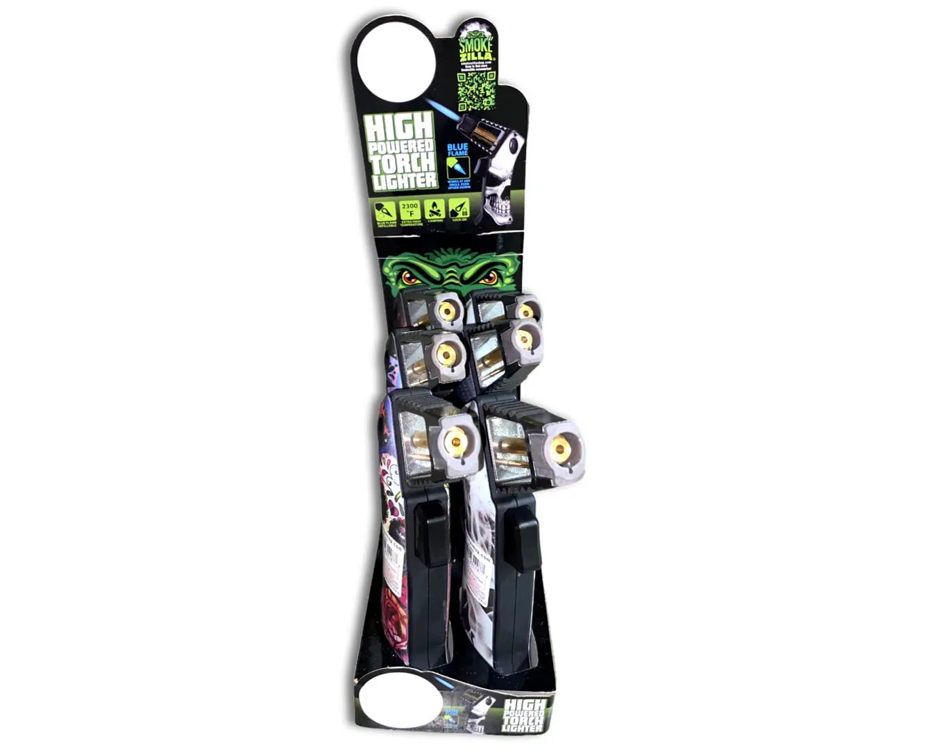 Zinc Torch Lighter- 6 Pieces Per Retail Ready Display 23118 SMOKEZILLA