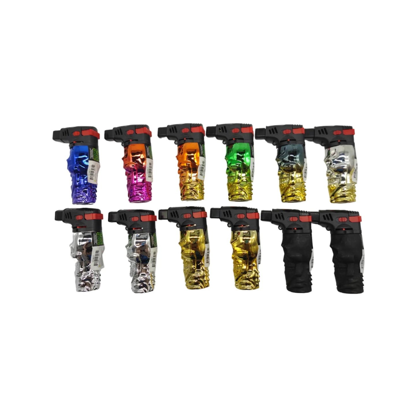 Metallic XXL Skull Torch - 12 Pieces Per Retail Ready Display 23481 SMOKEZILLA