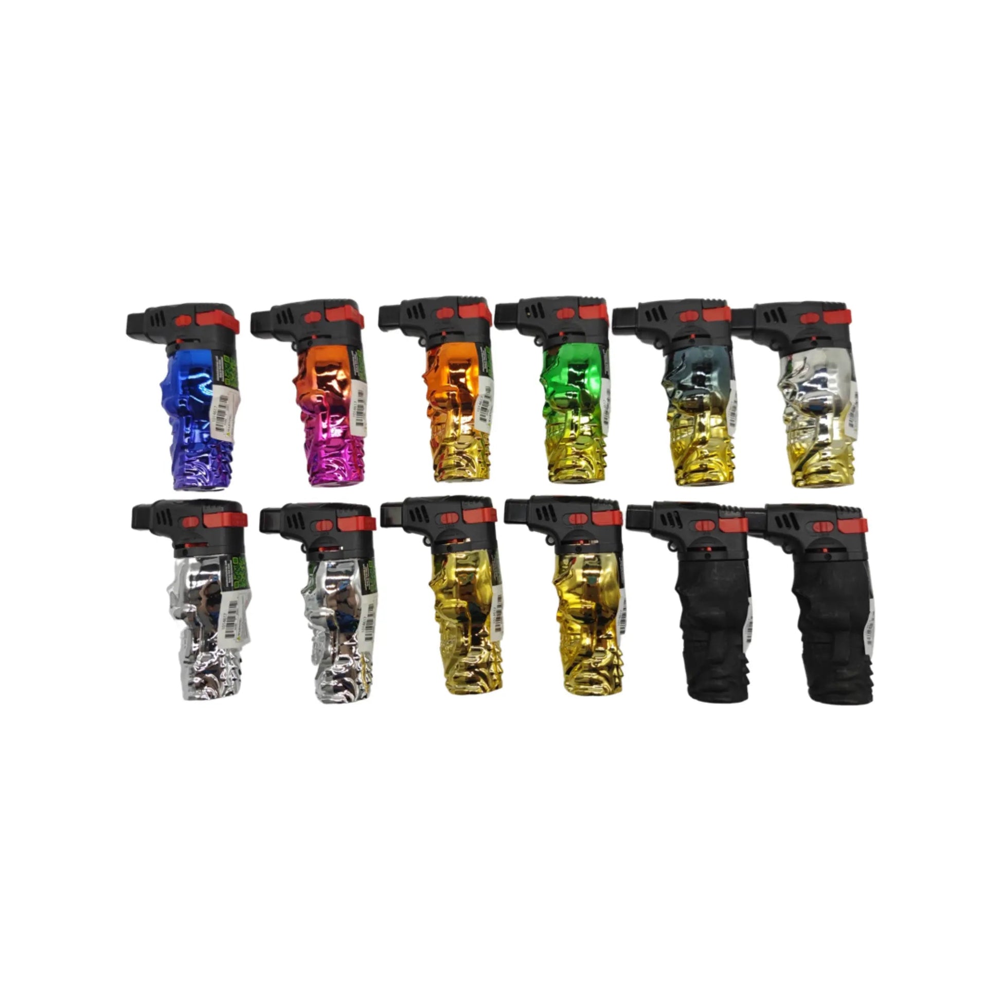 Metallic XXL Skull Torch - 12 Pieces Per Retail Ready Display 23481 SMOKEZILLA