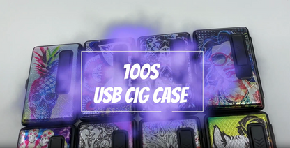 100s Cigarette Case with USB Coil Lighter