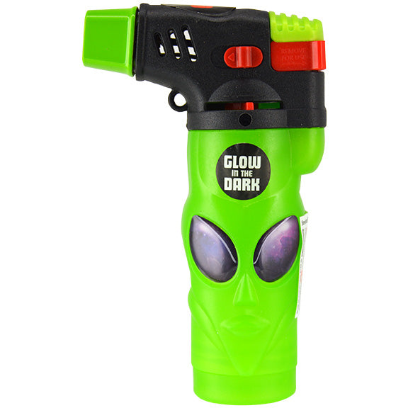 Green Glow-in-the-Dark Alien XXL Torch Lighter